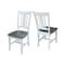 International Concepts Set of Two San Remo Splatback Chair, White/Heather Gray C05-10P - alternate 4